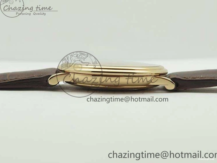 0328 Villeret 6651 RG ZF 1:1 Best Edition White Dial On Brown Leather Strap A Unique 8097